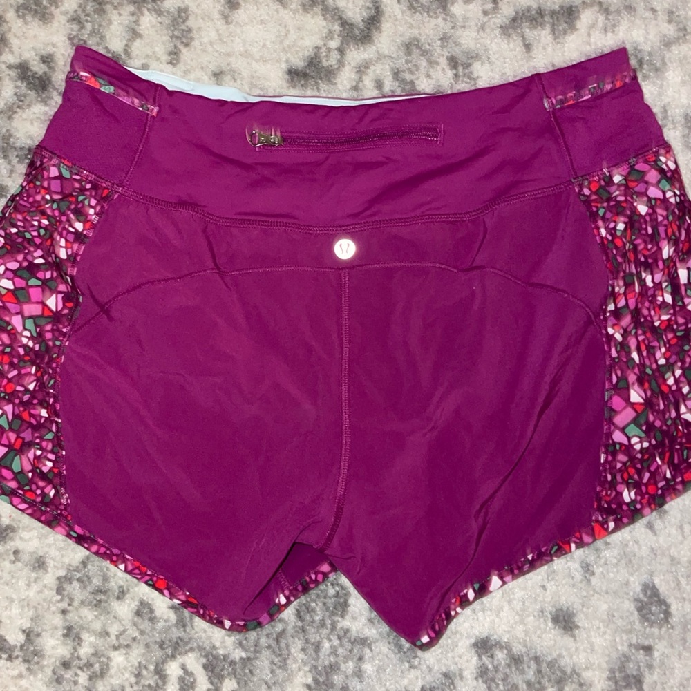 Lululemon Athletica Magenta Athletic Shorts